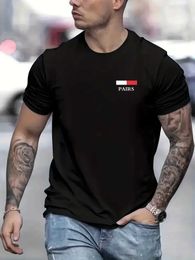 Men's T-Shirts Luxury Brand Mens T Shirt Cotton High Quty Casual Tops T Short Slve Summer Men Clothing Oversize Men T-shirt T240505