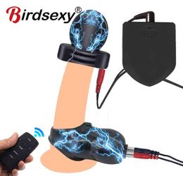 Nxy Penis Electro Stimulator Glans Vibrator Male Masturbation Electric Shock Therapy Massage Delay Training Medical Sex Toys 12102654896