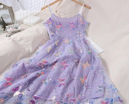 Butterfly Dress Sequin Slip Woman Elegant Sexy Beach Embroidery Mesh Party Dresses 2021 Evening Korean Kawaii Clothes Club6669157