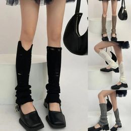 Women Socks Lolitas Knit Long Leg Warmer Goth Boot Winter Ankle Heap Drop