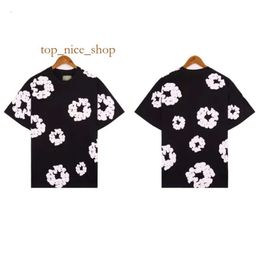 Denim Teers Shirt Designer Shirt Denim Denim Teers The Cotton Wreath Shirts Street Casual Tee Spring Autumn Hip Hop Tshirts Demin Tear T Shirts Eu S--Xl 1 8408