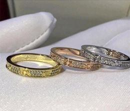 titanium steel full cz diamond love ring silver men and women gold rings for lovers couple designer Jewellery gift4126008