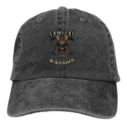 Ball Caps Samurai Warrior Skull Baseball Cap Men Hats Women Visor Protection Snapback Style