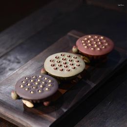 Tea Pets Yixing Boutique Handmade Purple Sand Pet Lotus Seed Cover Pods Can Raise Auspicious And Play Table Ornaments