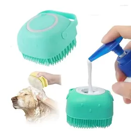 Dog Apparel Bathroom Puppy Big Cat Bath Massage Gloves Pet Brush Soft Safety Silicone Accessories For DogsDog Shampoo