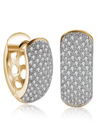 Luxury Designed Earring Single Row Romantic Champagne Gold Mosaic Zircon CliponScrew Back Earring Accessories Birthday Prom Gift542203515