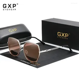 Sunglasses GXP Women's Polarised Gradient Lens Luxury Ladies Butterfly Design Stainless Steel Sun Glasses Accessories