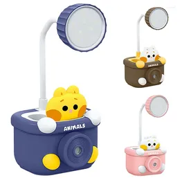 Table Lamps Desk Lamp Cute For Kids Eye Care LED With Pencil Cutting/Pen Holder