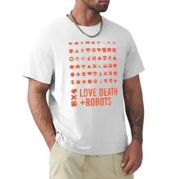 Men's Polos Love Death Robots -Red Paint All In T-Shirt Customs Design Your Own Hippie Clothes Plus Sizes