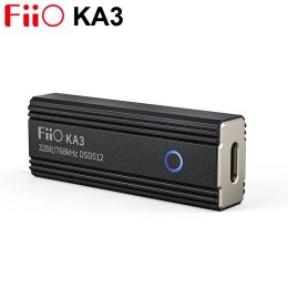 Amplifier FiiO KA3 Portable USB DAC Headphone Amplifier ES9038Q2M DAC Chip 32Bit/768kHz DSD512 3.5/4.4mm Output for Android iOS Mac Window