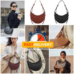 Luxurys Numero polena half moon Shoulder bags Womens CrossBody Designer bags Underarm Clutch tote handbag Leather Hobo fashion Bag cattlehide cowboy brown white