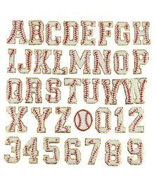 Sewing Notions AZ Softball Letter Iron on Glitter Towel Embroidery Patches Alphabet Applique for DIY Clothing Hats Garment Access8464453