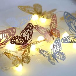 Wall Stickers 12 Pcs/set Creative 3D Hollow Out Butterfly Fridge Decals Art Murals Christmas Party Home Decoration