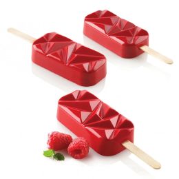 Tools SHENHONG Silicone Popsicle Mould 4 Cavity Ice Cream Maker Summer Child Dessert Cube Tray Freezer Juice Mould Kitchen Tool