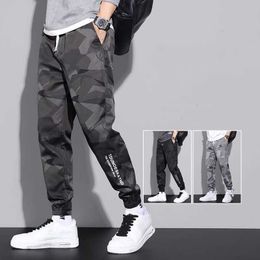 Men's Pants Casual camouflage mens workwear pants elastic waist drawstring pants sports pants outdoor fashion mens goods Trouser sports pantsL2405