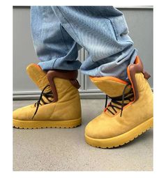 Street HIP HOP Trainer Big Yellow Banana Thick Sole personalized Customized Boots