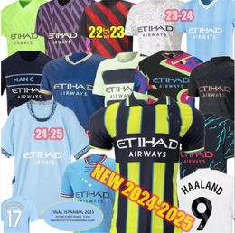 24 25 HAALAND Soccer Jerseys 2024 FODEN DE BRUYNE PHILLIPS MANS CITIES GREALISH FERRAN MAHREZ BERNARDO Z RODRIGO MAncHesteS Football Shirt Men Kids Kit Sets