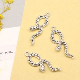 Charms 5pcs 11x35mm Snakes Pendant Handmade Products Cute Jewelry Antique Silver Color