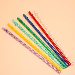 Translucent 260mm Drinking Straws With Ring Creative DIY Reusable Tubes ECO Friendly For Skinny Tumblers Barware Water Juice Milk Tea Coffee Cocktail Picks