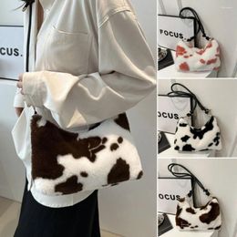 Totes Furry Shoulder Bags Casual Soft Plush Solid Colour Tote Large Capacity Top-Handle Bag Women Girls