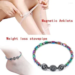 Anklets Weight Loss Magnetic For Women Men Star Stone Therapy Bracelets Ankle Pain Relief Slimming Health Jewelry