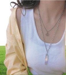 Selected Brand Design Pendant Necklace Urban Youth Style Silver Plated Necklaces Luxury Jewellery Long Chain Selected Gift for Girls5008696