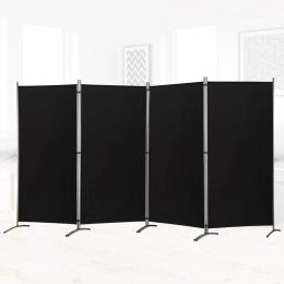 Dividers 136''W X 20''D X 71''H Screen Partition for the Room Divider Folding Partition Privacy Black Separator Biombos Standing Wall