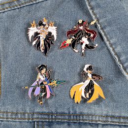 Girls Japanese cartoon genshin characters enamel pin Cute Anime Movies Games Hard Enamel Pins Collect Metal Cartoon Brooch Backpack Hat Bag Collar Lapel Badges