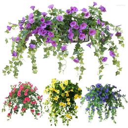 Decorative Flowers Artificial Indoor With Delicate Texture Outdoor Fake Hangings Decor Leaf Garland Plants For Courtyards Rooms