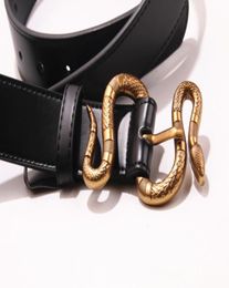 Black Colour Luxury High Quality Cowhide Designer Belts Fashion snake pin buckle genuine leather belt mens womens belt ceinture1640537