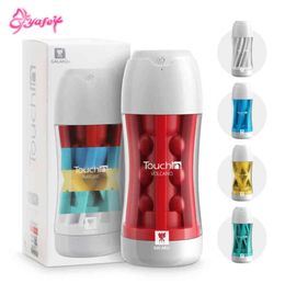 Automatic Male Masturbation Cup Real Vagina Oral Blowjob Glans Stimulator Vacuum Sucker Ghost Exerciser Sex Toys for Men Adults3010273