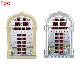 Islamic Led Azan Clock Music Playing Gift Wall Table Mosque Muslim Prayer Calendar Home Decor Time Reminding Ramadan Automatic Y205439025
