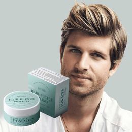 Pomades Waxes Mens hair wax moisture-proof and breaking care Moisturising glossy gel natural fluffy Q240506