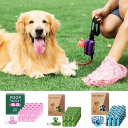 Dog Carrier Poop Bags For Dogs Pet Waste Poo With Dispenser Tear Resistant Heavy Duty Outdoor Supplies
