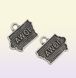 Whole Antique Silver Plated Alloy Iowa State Map Charms Jewellery Making DIY Accessories 1416mm AAC0355151974