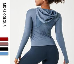 Women039s Sports Top Long Sleeve Yoga Dress Slim Casual Workout Hoodie Quick Drying Breathable Tights Running Fitness Gym Cloth9387631