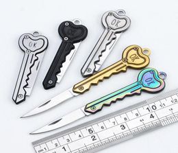 Heavy Duty Mini Keychain Knife Pocket Fruit Knife Keyring Folding Knife Key Blade Multitool Letter Opening Gadget Kit Camp Outdoo3858188