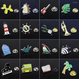 Brooches Lovely Cartoon Car Animals For Men Suit Decoration Collar Pins Hat Shirt Lapel Bag Daily Accessories Gifts