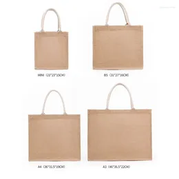 Shopping Bags Jute Burlap Tote Large Reusable Grocery With Handles Women Bag Beach Organiser