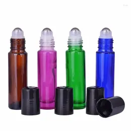 Storage Bottles 20PCS 10ml Top Grade Glass Essential Oil Bottle Cosmetic Refillable Container Empty Coloured Essence Vial Perfume Roll On