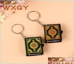 Party Favor Keychain Party Favor Quran Book Cool Cute Car Bag Key Fashionable Accesories Ring Mini Fashion Whole Islam Gift 172841048