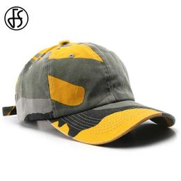 Ball Caps FS Brand Tactical Baseball Cap For Men Women Outdoor Sports Camping Caps Cotton Yellow Green Camouflage Hat Gorras Para Hombres Y240507