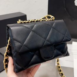 CHANEI 2023 Quilted Crossbody Designer Bag Women Handbags Black Shoulder Bags For Ladies Genuine Leather Cross Body Purse With Coarse Chain