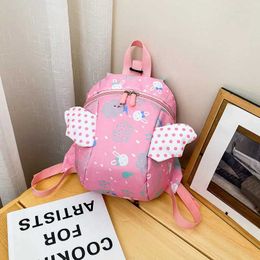 Backpacks Kindergarten childrens anti loss backpack cute cartoon shoulder bag for boys and girls childrens birthday gift fashionable zipper baby bagL240502