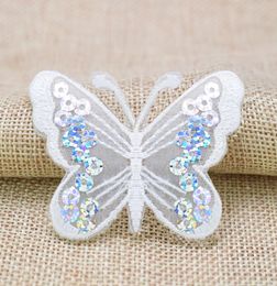 10 pcs Sequined Butterfly patches badges for clothing iron embroidered patch applique iron sew on patches sewing accessories DIY8158232