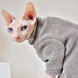 Dresses Elegant Warm Sphynx Cat Sweater Fashion Kitty Hairless Bald Cat Clothes for Cat Comfort Winter Dress for Sphynx Cat Clothes