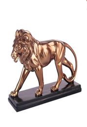 African Ferocious Lion Sculpture Resin figurines Domineering Animal Home Decoration Accessories Attic Craft Gift Statue2037416