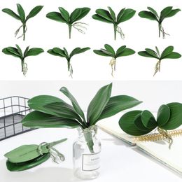 Decorative Flowers Artificial Plants High Quality Simulation Leaves Orchid Phalaenopsis Leaf Home Decor Wedding