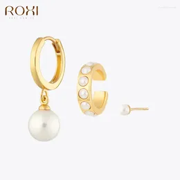 Stud Earrings ROXI Fashion Set Crystal For Women Girls Piercing Earring Jewellery Star Round Geometry Aros