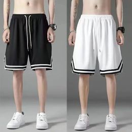 Summer Mesh fabric Mens Clothing Basketball And Football Shorts Male Black White Sport Running Jogging Fitness Sweatpants M-3XL 240507